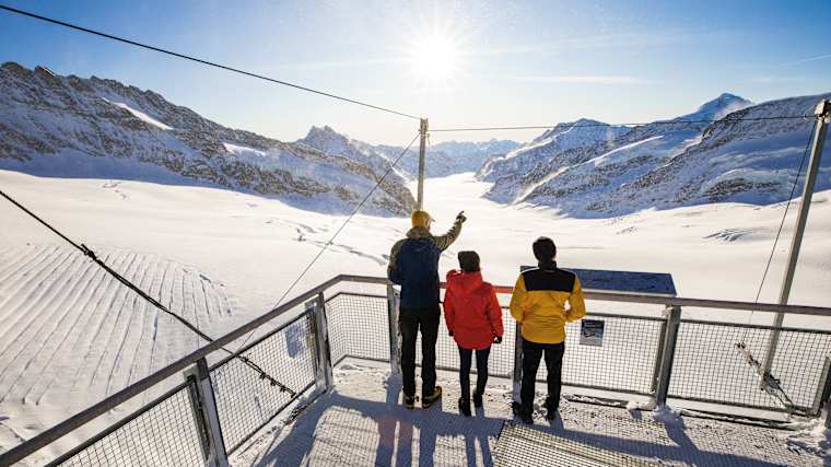 Jungfraujoch Sphinx Terrasse Aletschgletscher