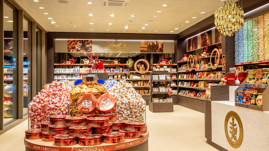 Grindelwald Terminal Lindt Shop Nahaufnahme